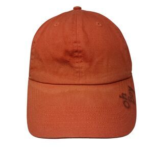 Oh Boy Slideback Hat Orange OSFA Adjustable Vented Holes 6 Panel Blank Gelante